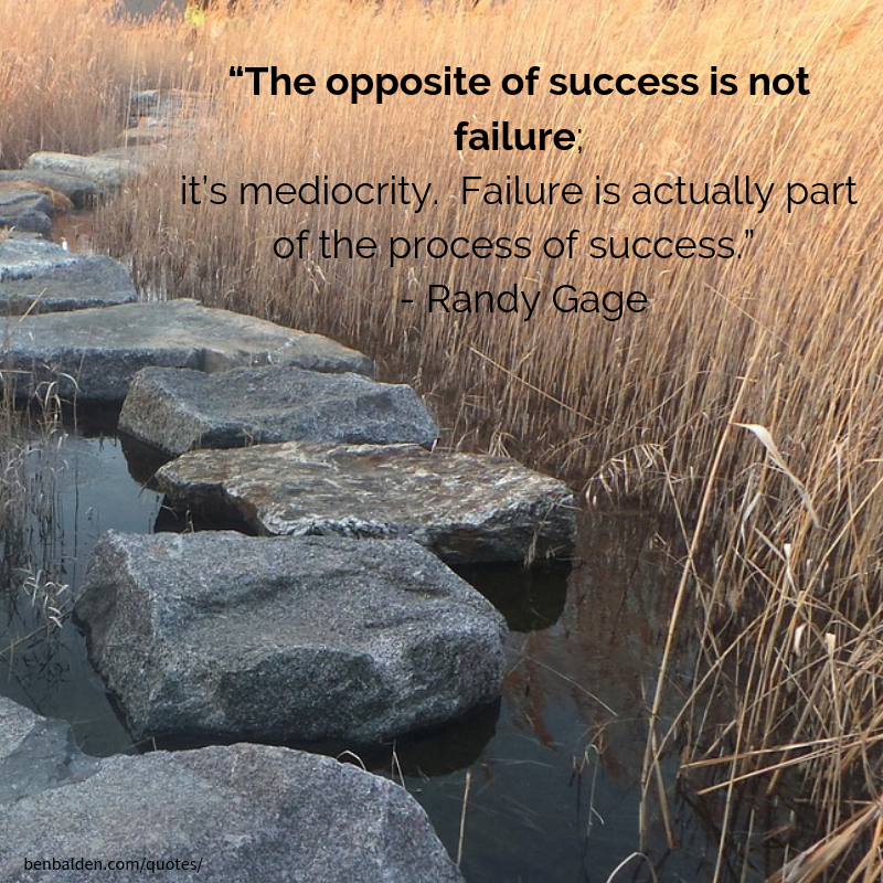 Failure is a part of success. - Quote
