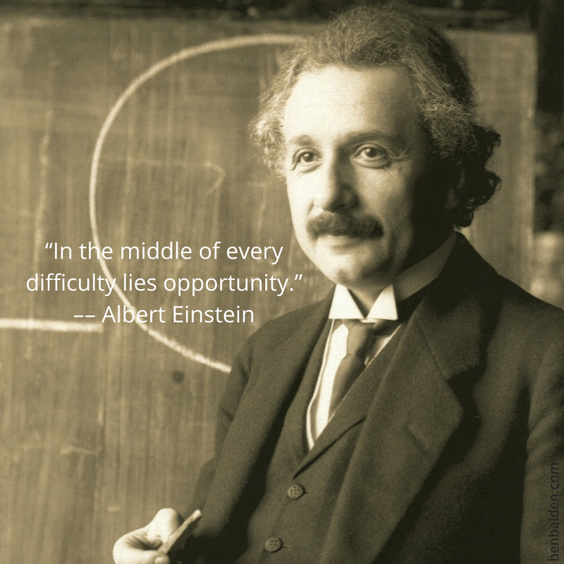 “In the middle of every difficulty lies opportunity.” –– Albert Einstein 🎥