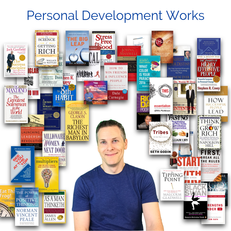 Here is a collection of all my suggested personal development books, audio recordings, programs, courses, etc.  (personal development works)