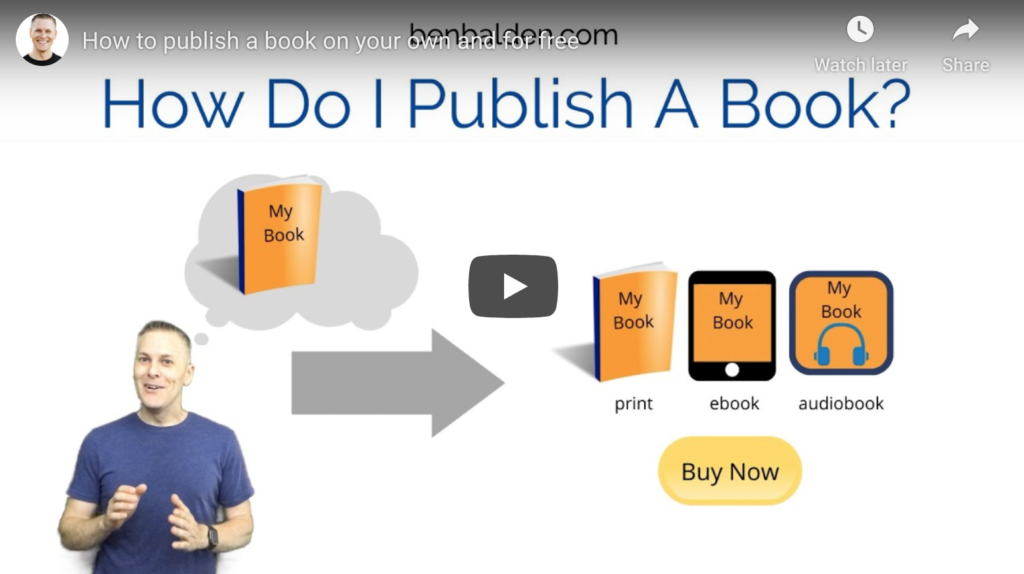 Let me show you how to publish you book online for free in print and ebook format.