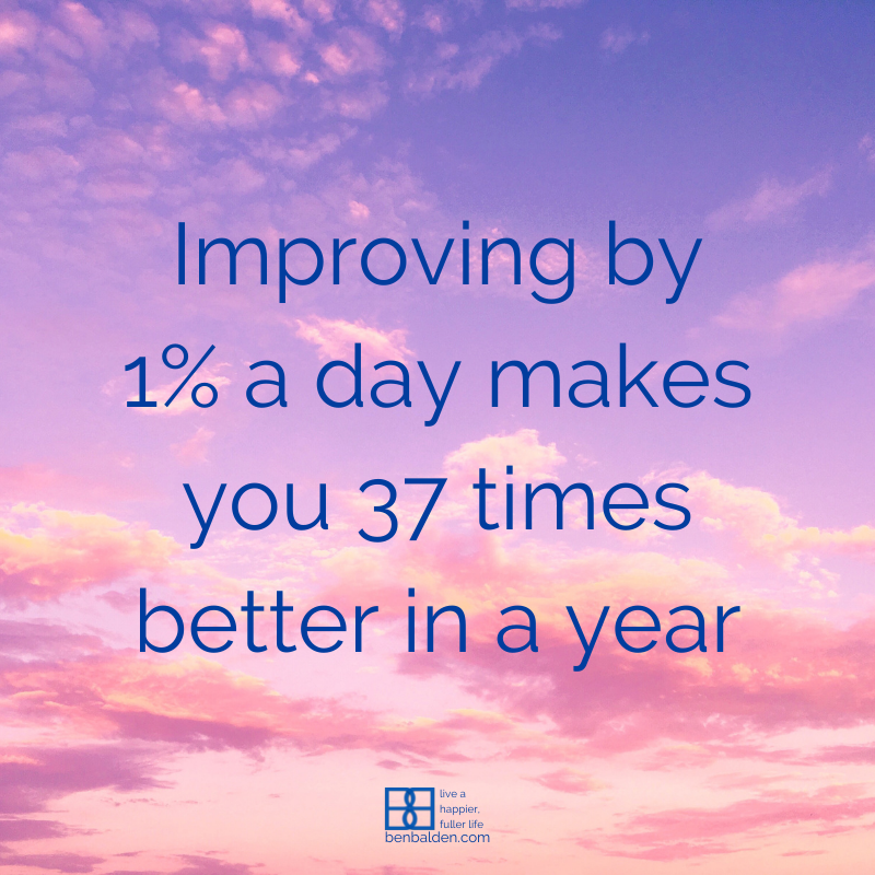 Make large strides in progress over time by improving merely 1% a day.