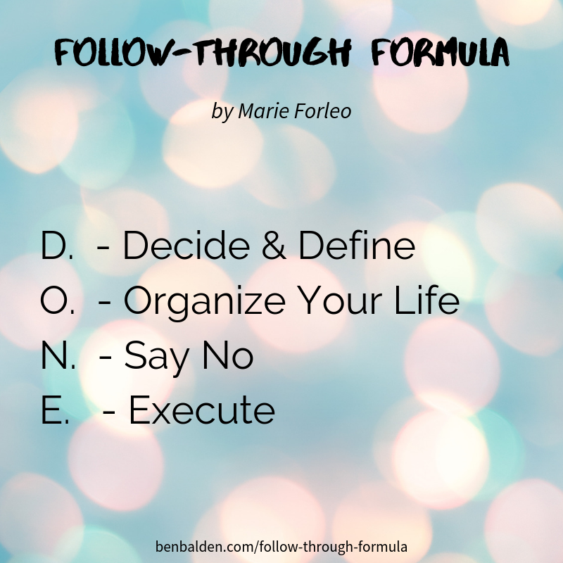The Follow-Through Formula